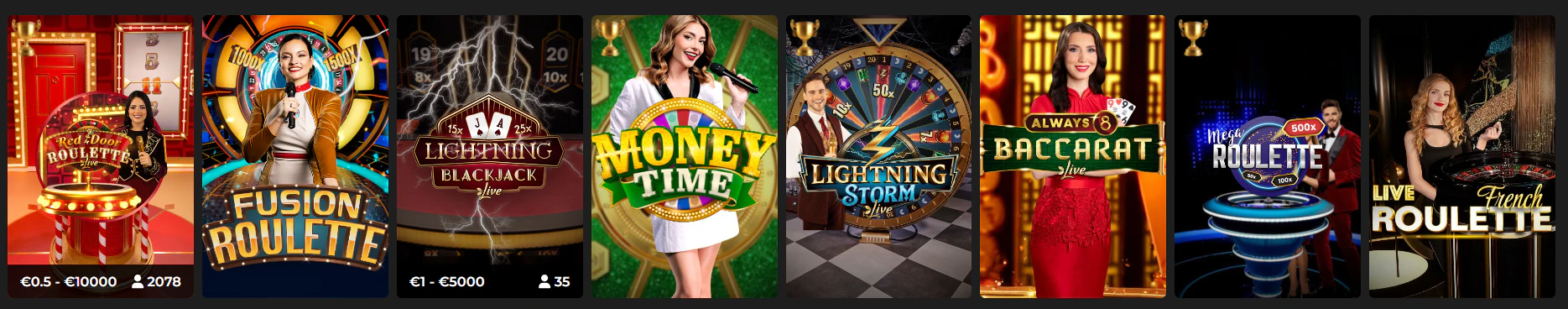 Área de casino en directo y juegos online ofrecida por Casino Extra